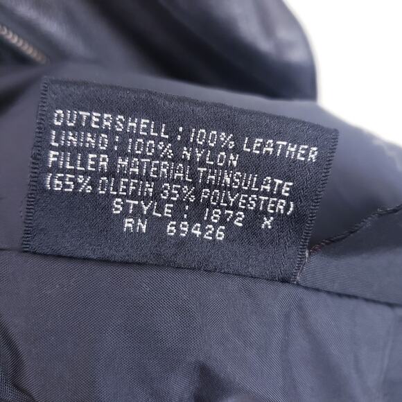 Vintage Wilsons Paisley Embossed Black Leather Coat Women's 2X/XXL - Picture 9 of 10